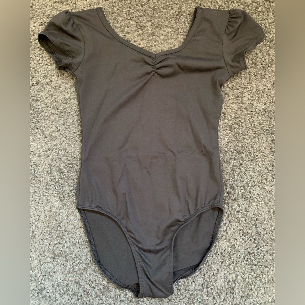 Black leotard.